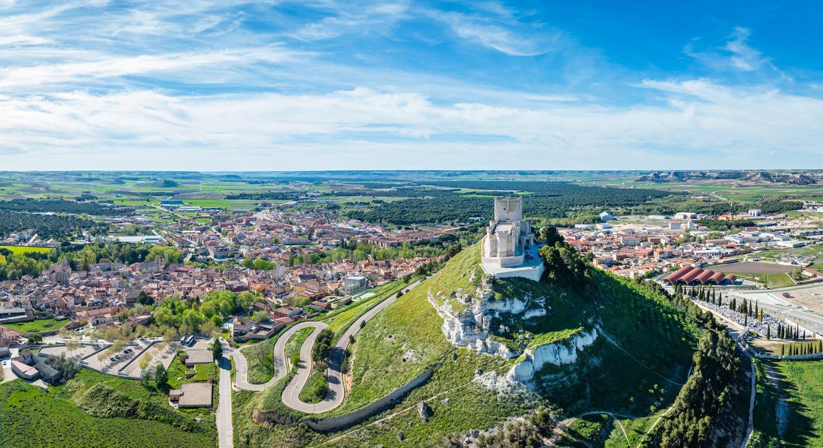 Vista aérea del Castillo de Peñafiel