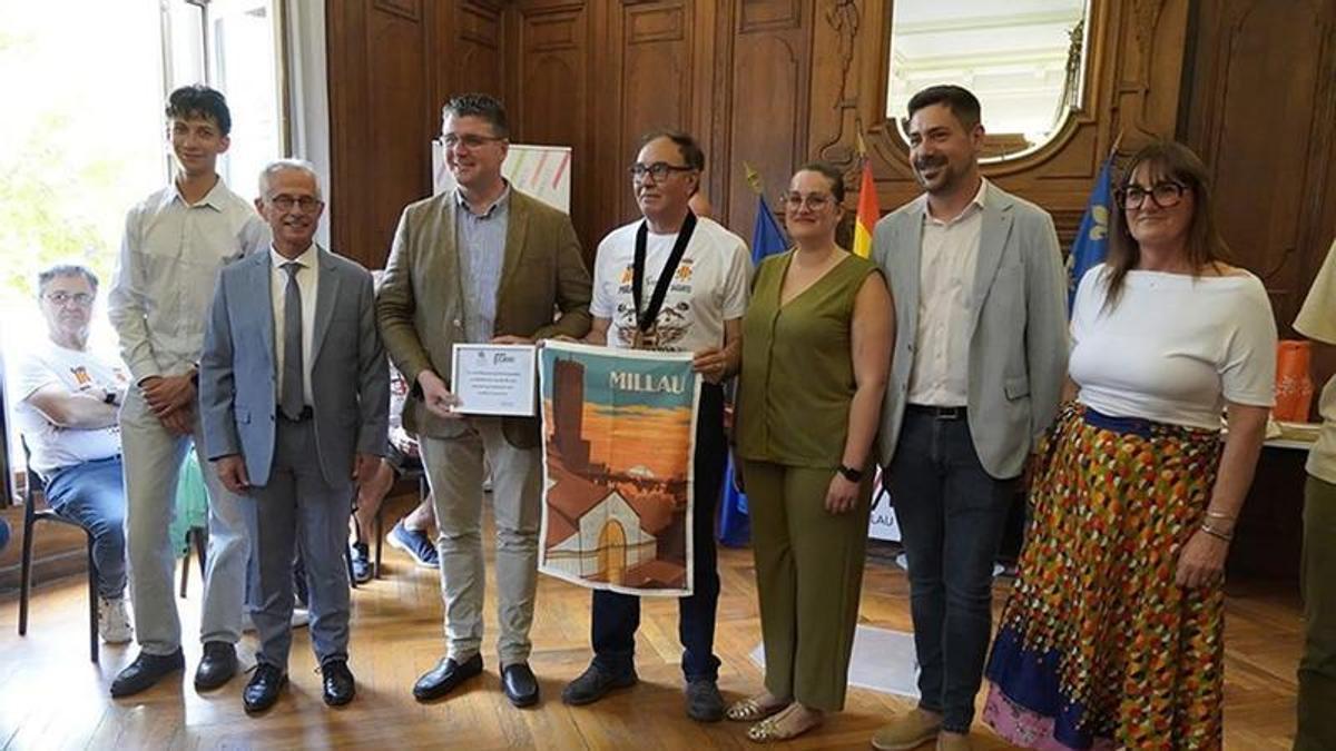 Los concejales Patricia Sánchez y Roberto Rovira en la ciudad francesa de Millau