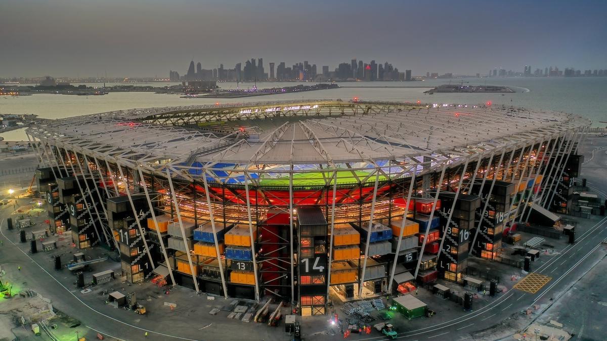 El '974 Stadium', uno de los campos en los que se jugará el Mundial de Qatar.