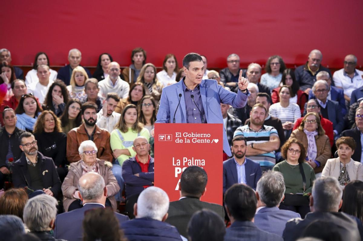 Imagen del acto del PSOE que tuvo lugar este sábado en el municipio de El Paso, en La Palma.