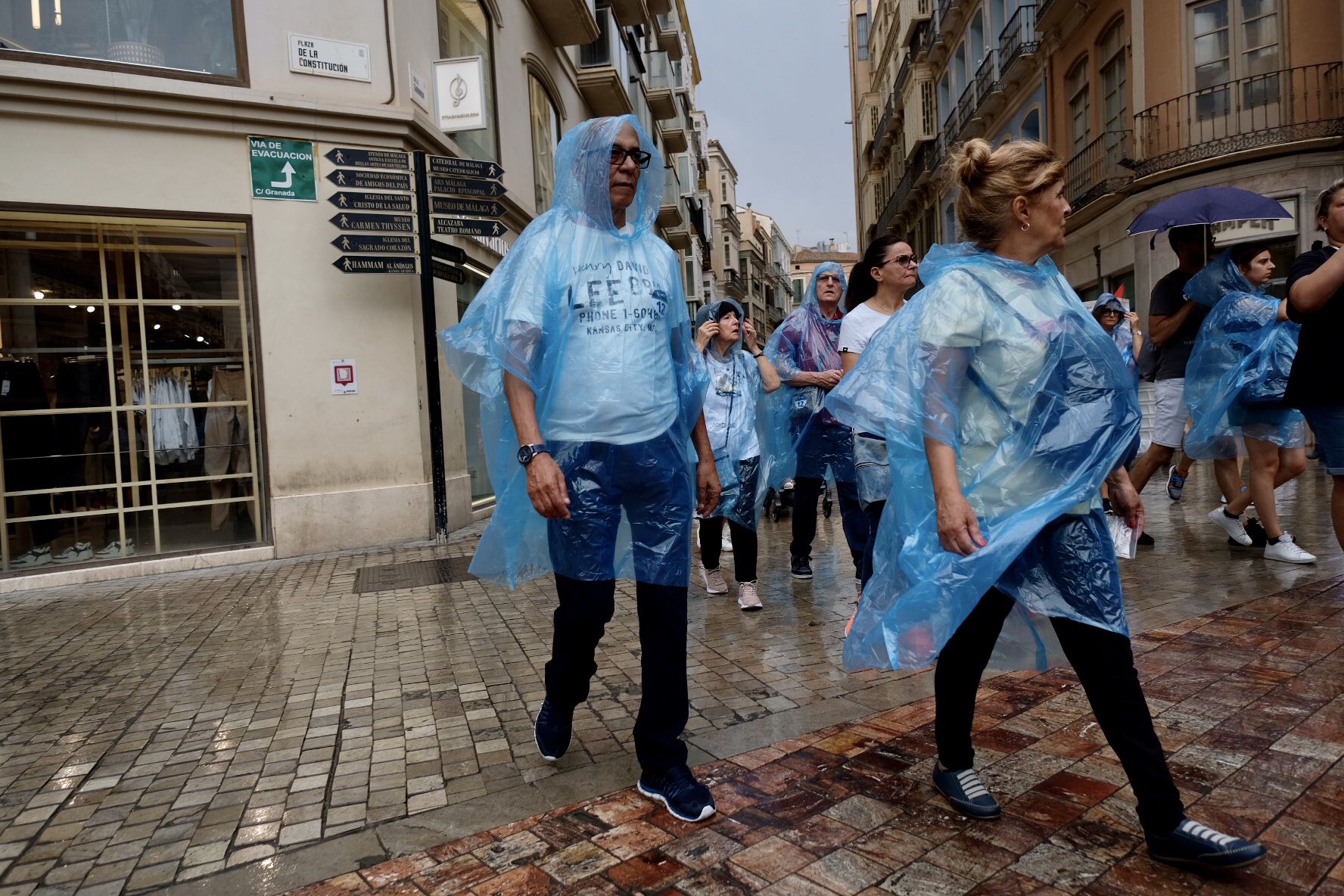 Una tormenta para despedir agosto en Málaga