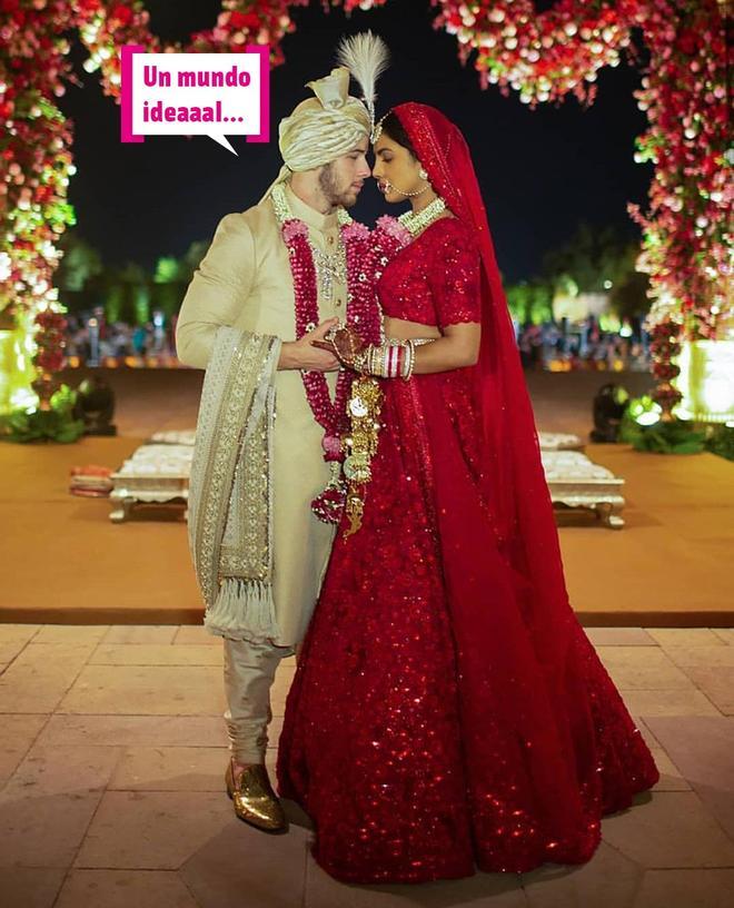 Los estilismos de cuento en la boda de Nick Jonas y Priyanka Chopra