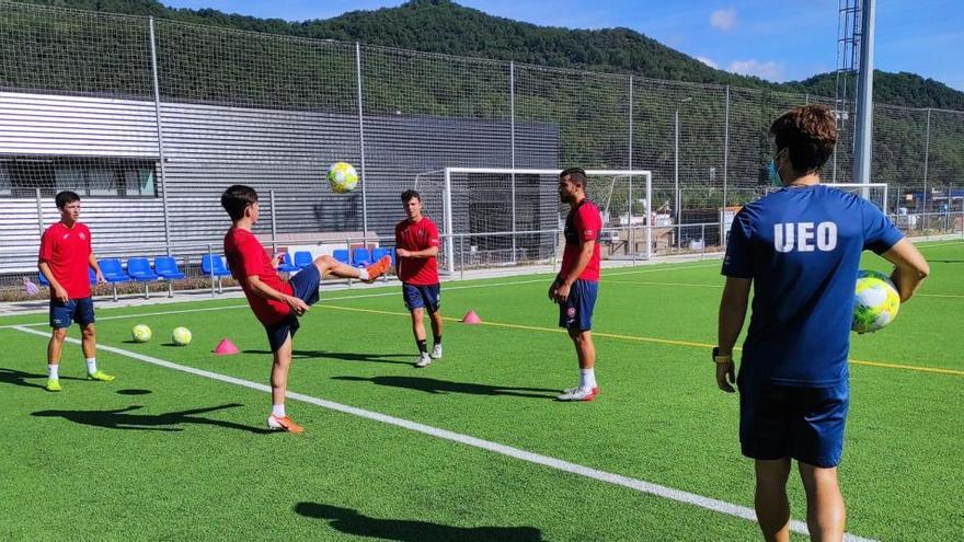 Un entrenament de l&#039;Olot al Morrot aquesta pretemporada