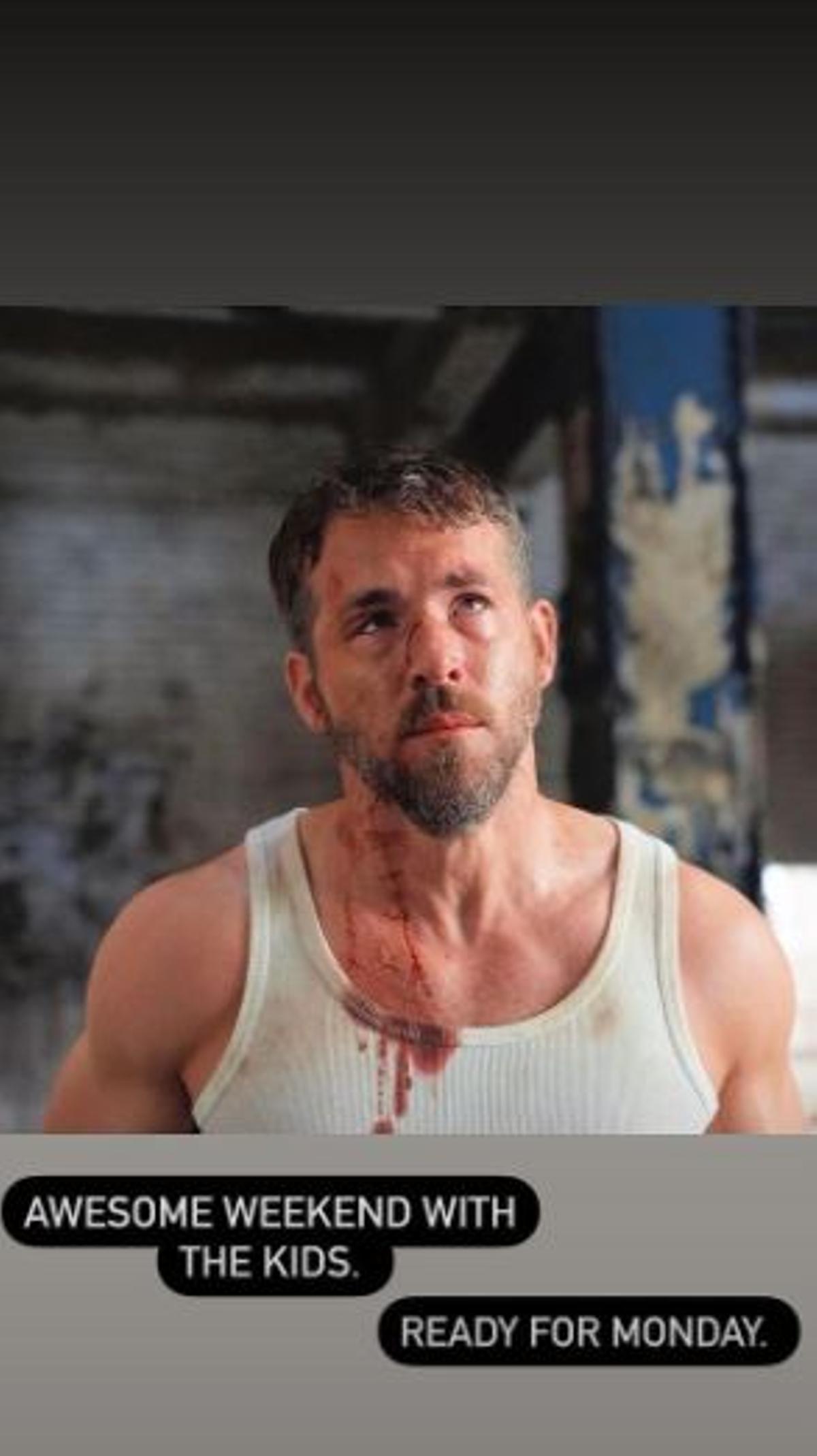 Ryan Reynolds bromea sobre su fin de semana en Instagram