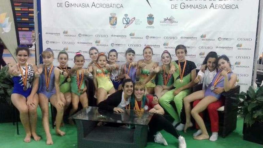 Integrantes del Treboada, en el campeonato de España. // FdV