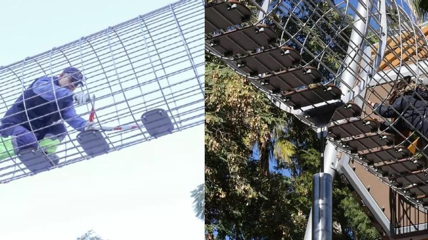 Cambios en el juego infantil del parque de San Blas en el que quedó atrapado un niño en Alicante