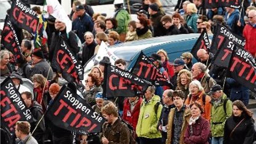 Protesta a Alemanya contra el Tractat de Lliure Comerç