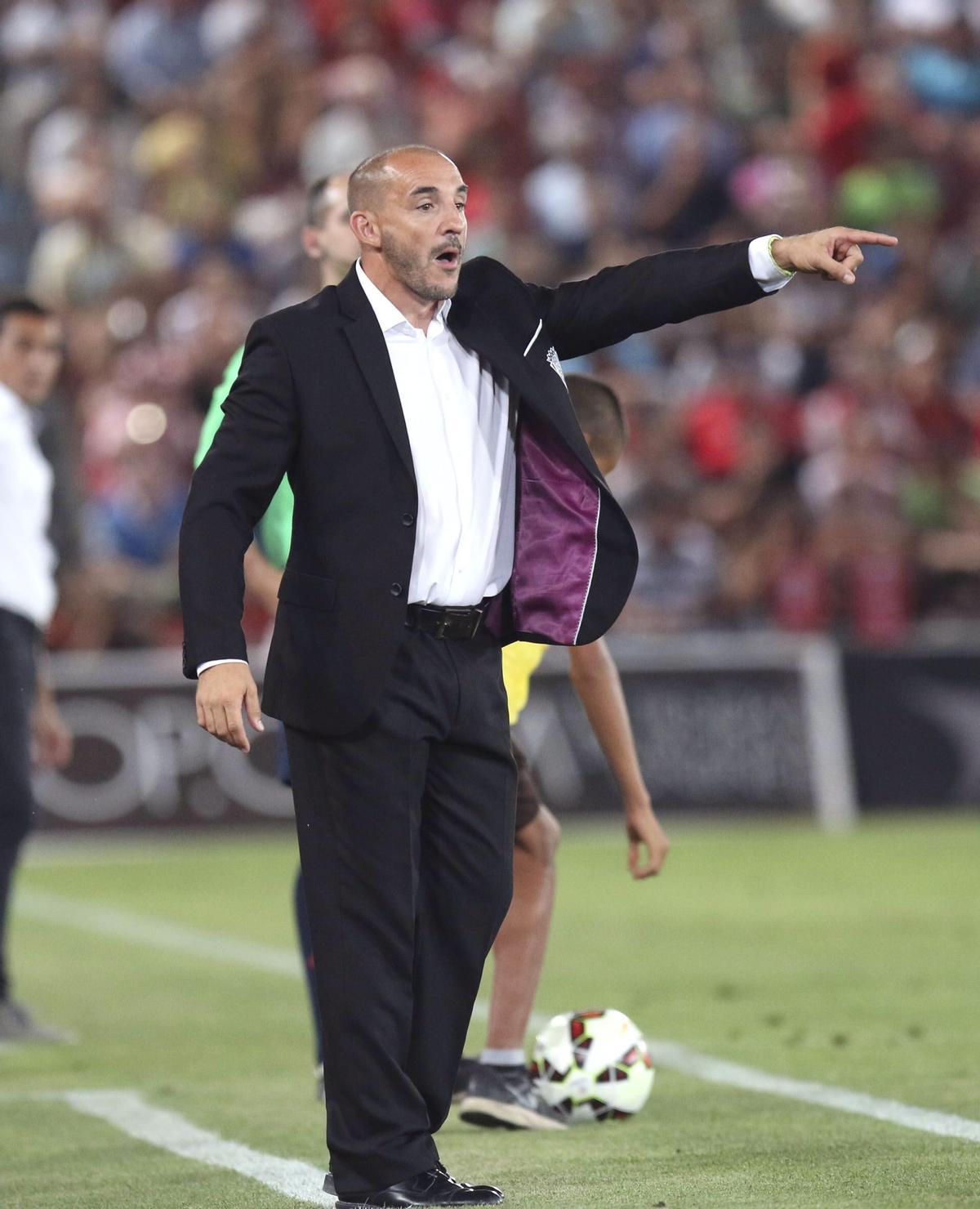 Ferrer, durante un partido del Córdoba CF ante el Almería.