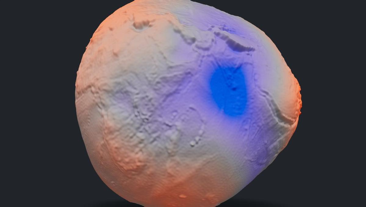 Modelo 3D interactivo del geoide publicado por la NASA.
