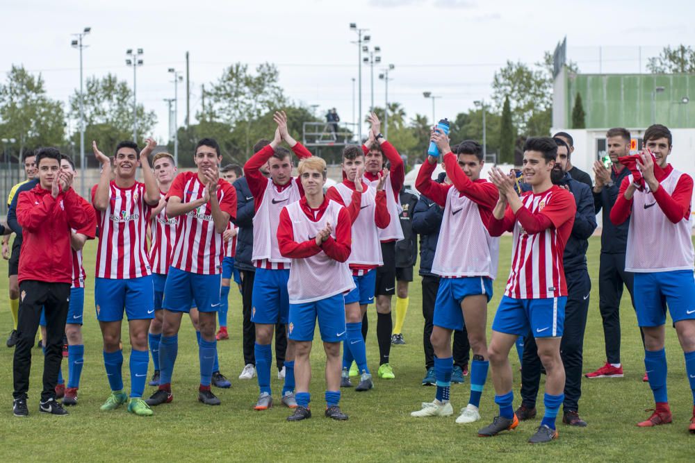 Imágenes del Sporting-Barcelona de juveniles