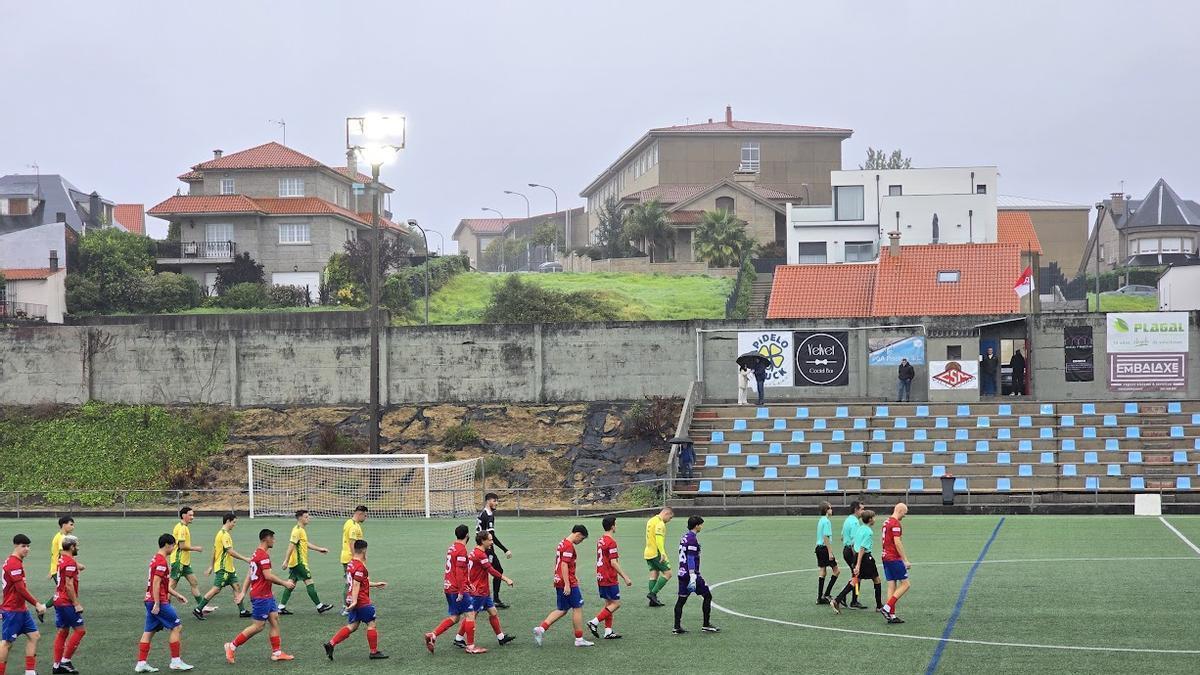 El campo de fútbol de Vilaxoán.
