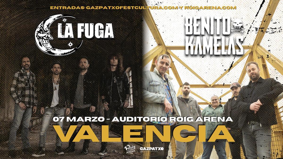 La Fuga y Benito Kamelas, juntos en el Roig Arena.