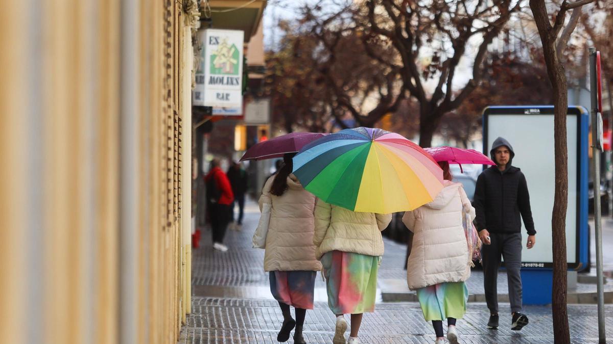 Rain in Ibiza.