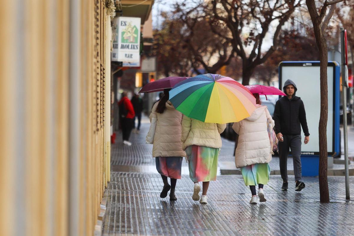 Lluvia en Ibiza.
