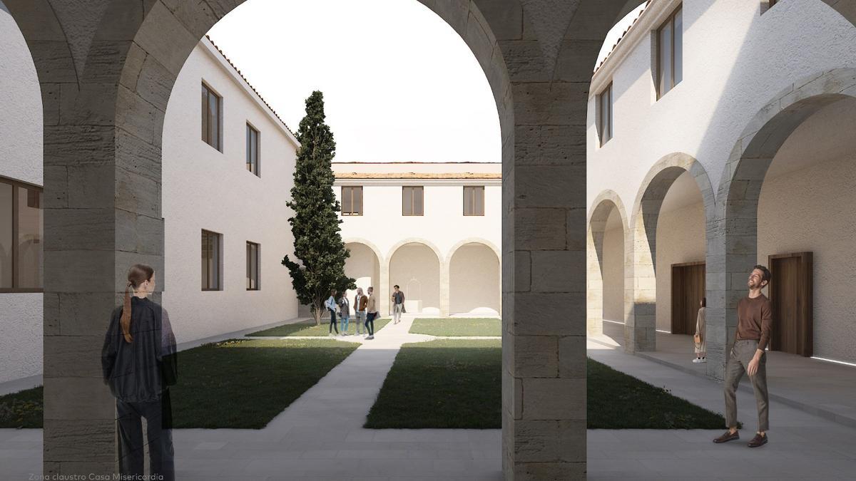 Una imagen renderizada del proyecto en la Casa de la Misericordia.