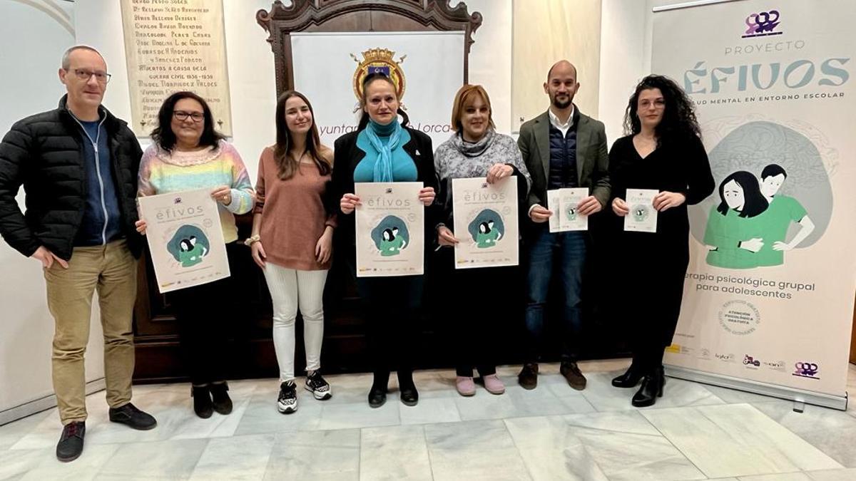 Pilar Fernández, Antonia Pérez, Gloria Martín y José Ángel Ponce, durante la presentación del proyecto, este miércoles.