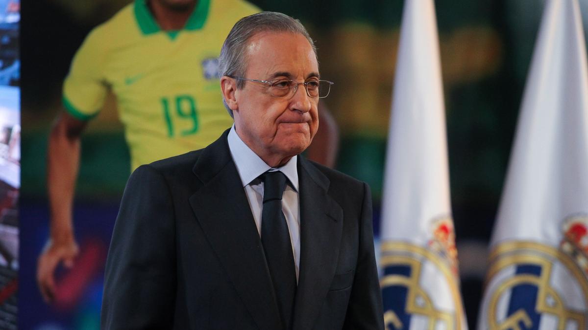 Florentino Pérez, presidente del Real Madrid, durante un acto