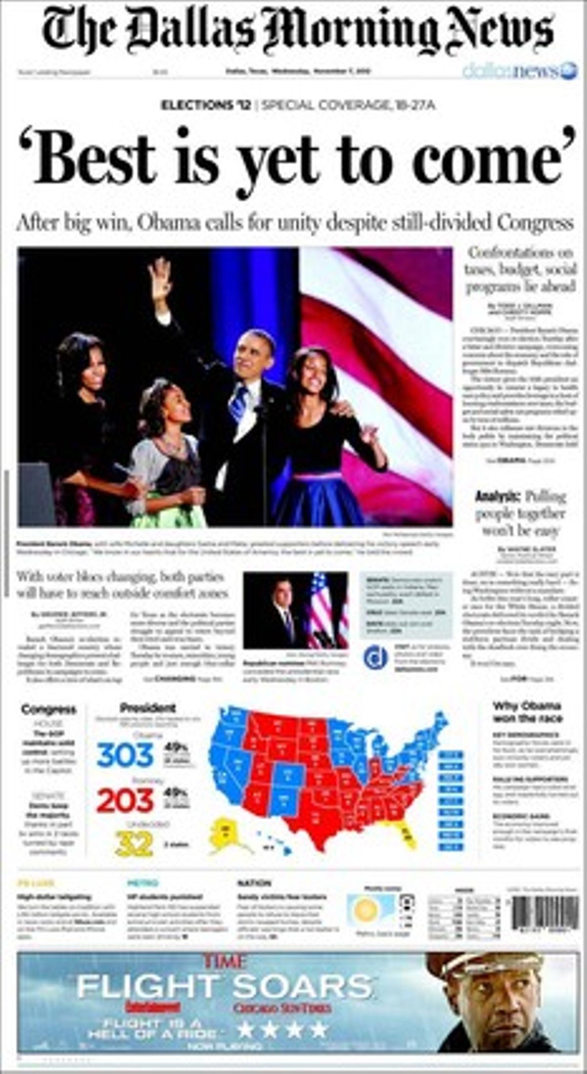 La portada de ’The Dallas Morning News’.