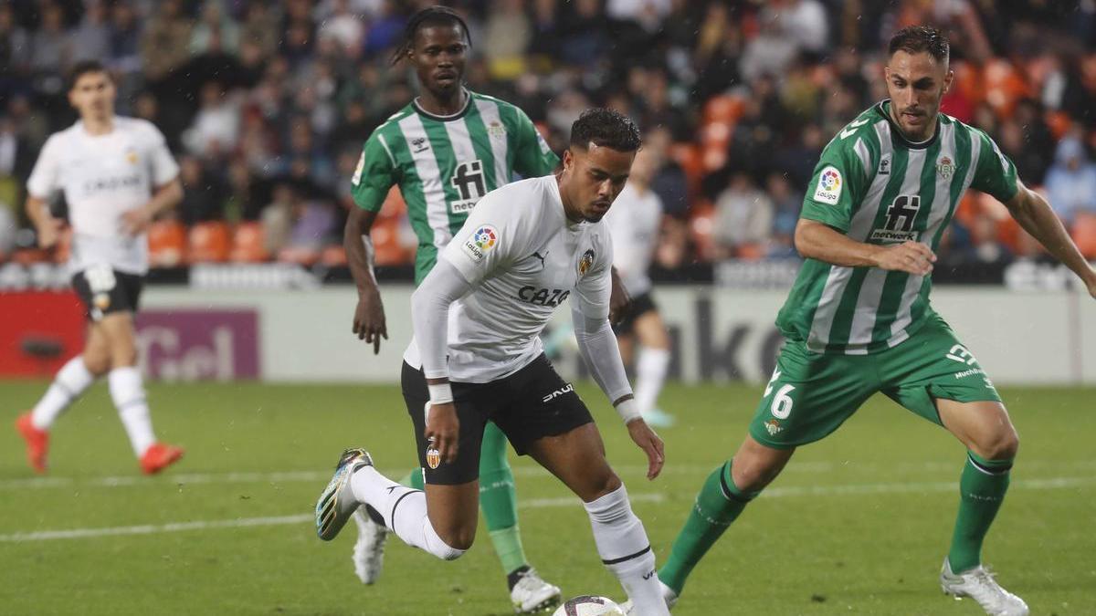 Valencia. Partido de liga Valencia CF - Real Betis Balompie