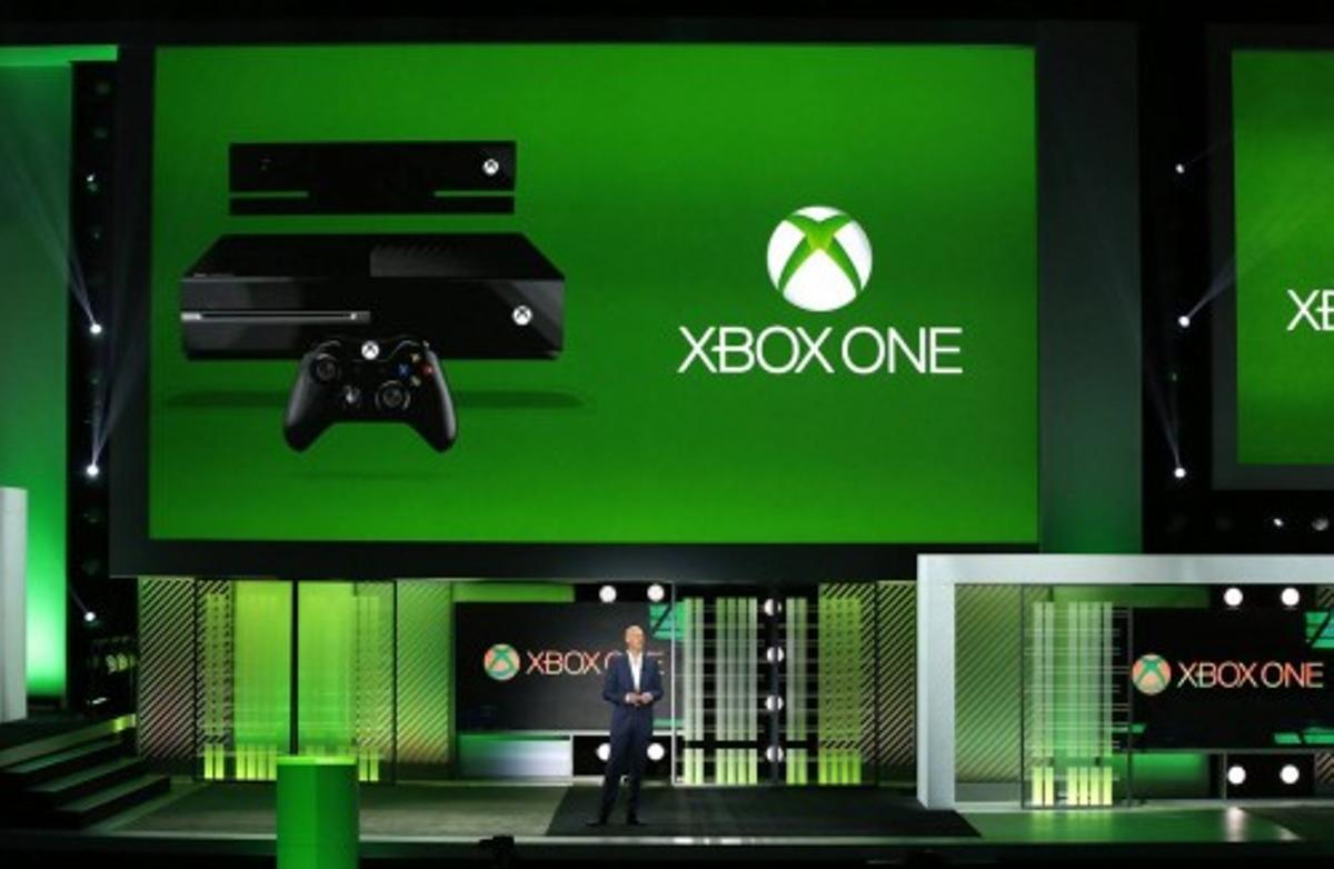 Harrison, corporate vice president of Microsoft, speaks during the Xbox E3 Media Briefing at USC's Galen Center in Los Angeles