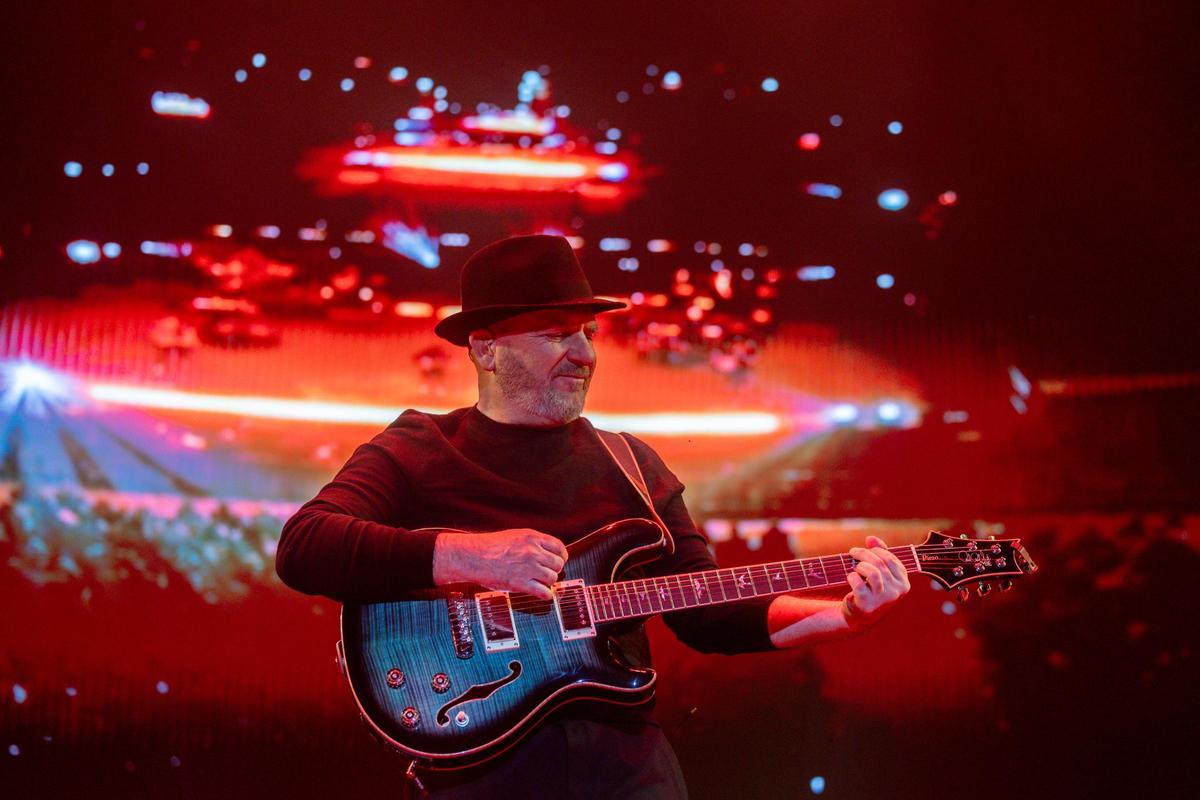 Pedro Herrero, 'el castaño' de Pecos, durante el concierto.