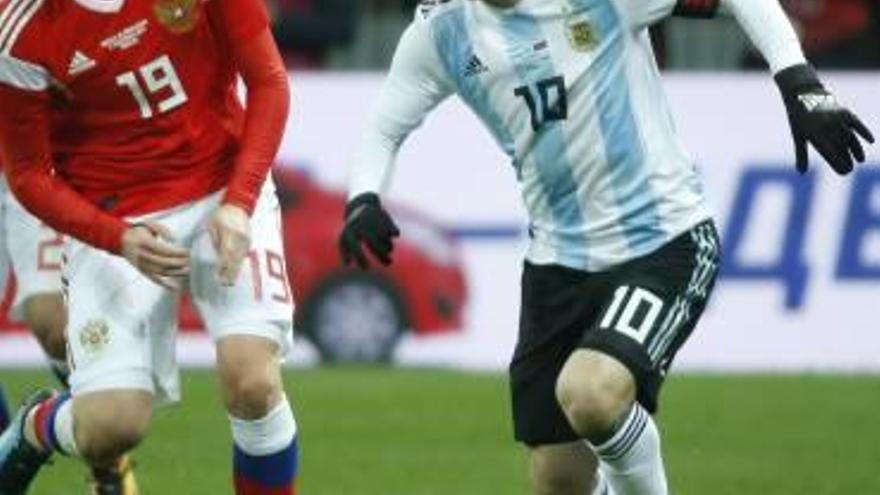 Messi va tornar a ser el millor d&#039;Argentina davant Rússia, a Moscou