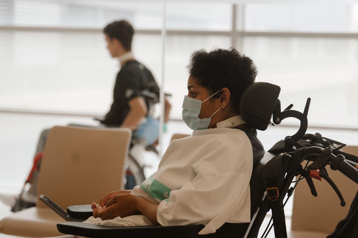 Natasha Távarez, tetrapléjica por un accidente.