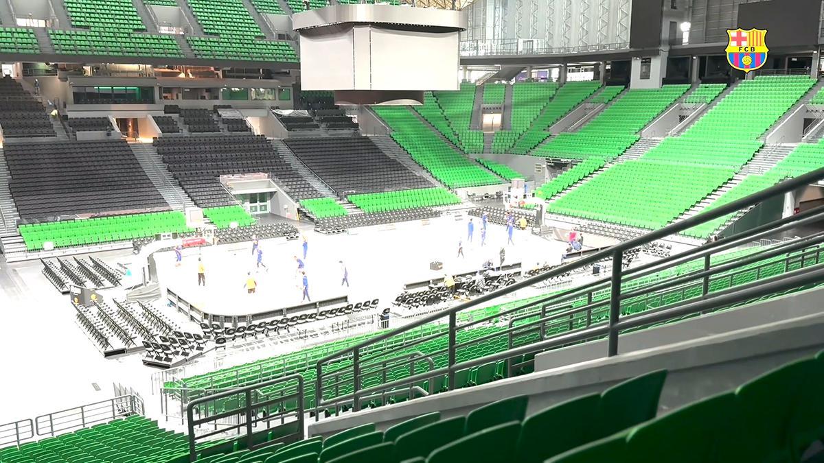 El Barça ya entrena en el OAKA Indoor Hall