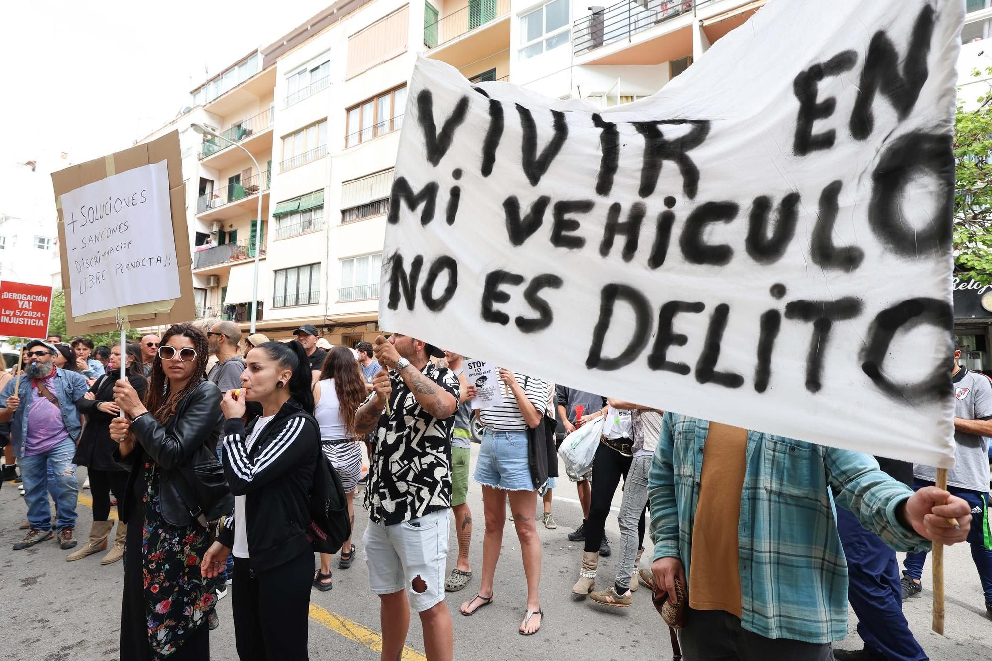 Nueva manifestación de caravanistas en Ibiza