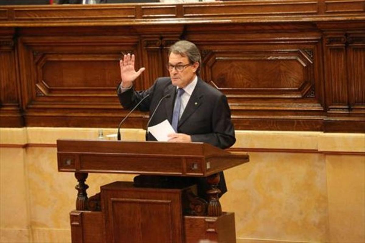 Artur Mas, ahir al Parlament.