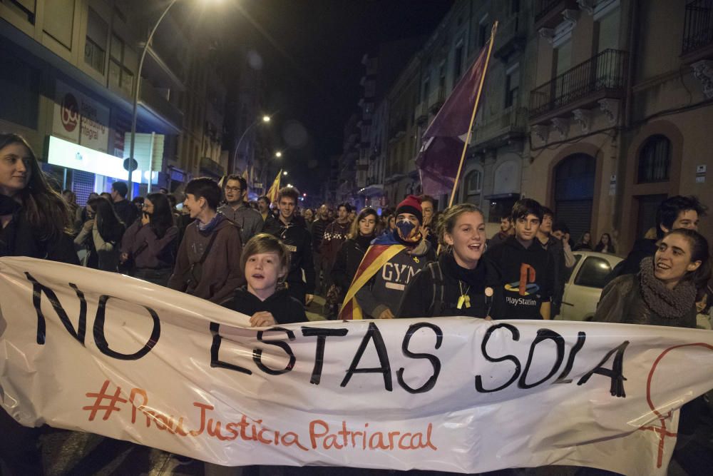 Manifestació contra la sentència del cas de violació a una menor a Manresa