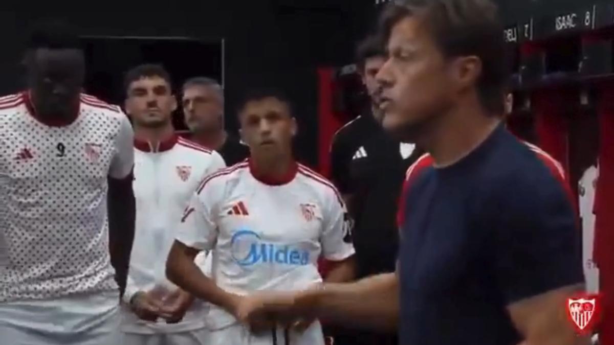 La sensacional arenga de Matias Almeyda a los jugadores del Sevilla antes del partido ante el FC Barcelona