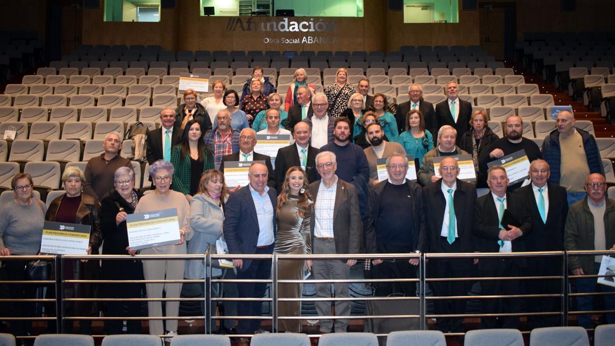 Representantes de Valga en la gala organizada por la Diputación.