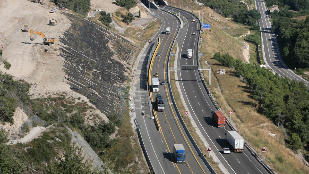 Autovia A II a la altura de Montmaneu, LLeida