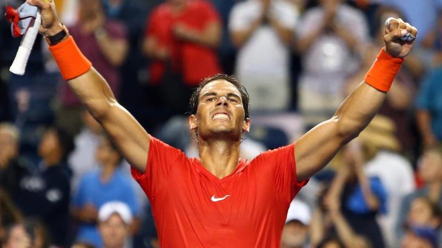 Nadal celebra su pase a la final.