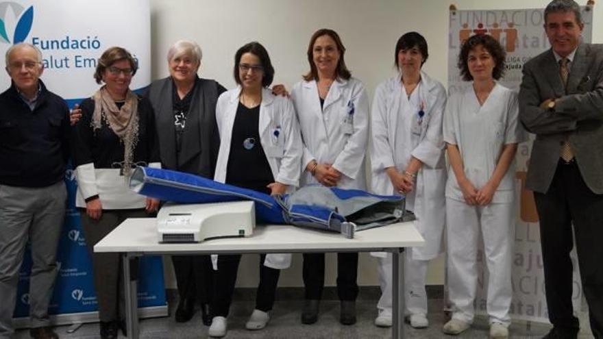 La presentació del nou aparell ahir a l&#039;hospital de Figueres.