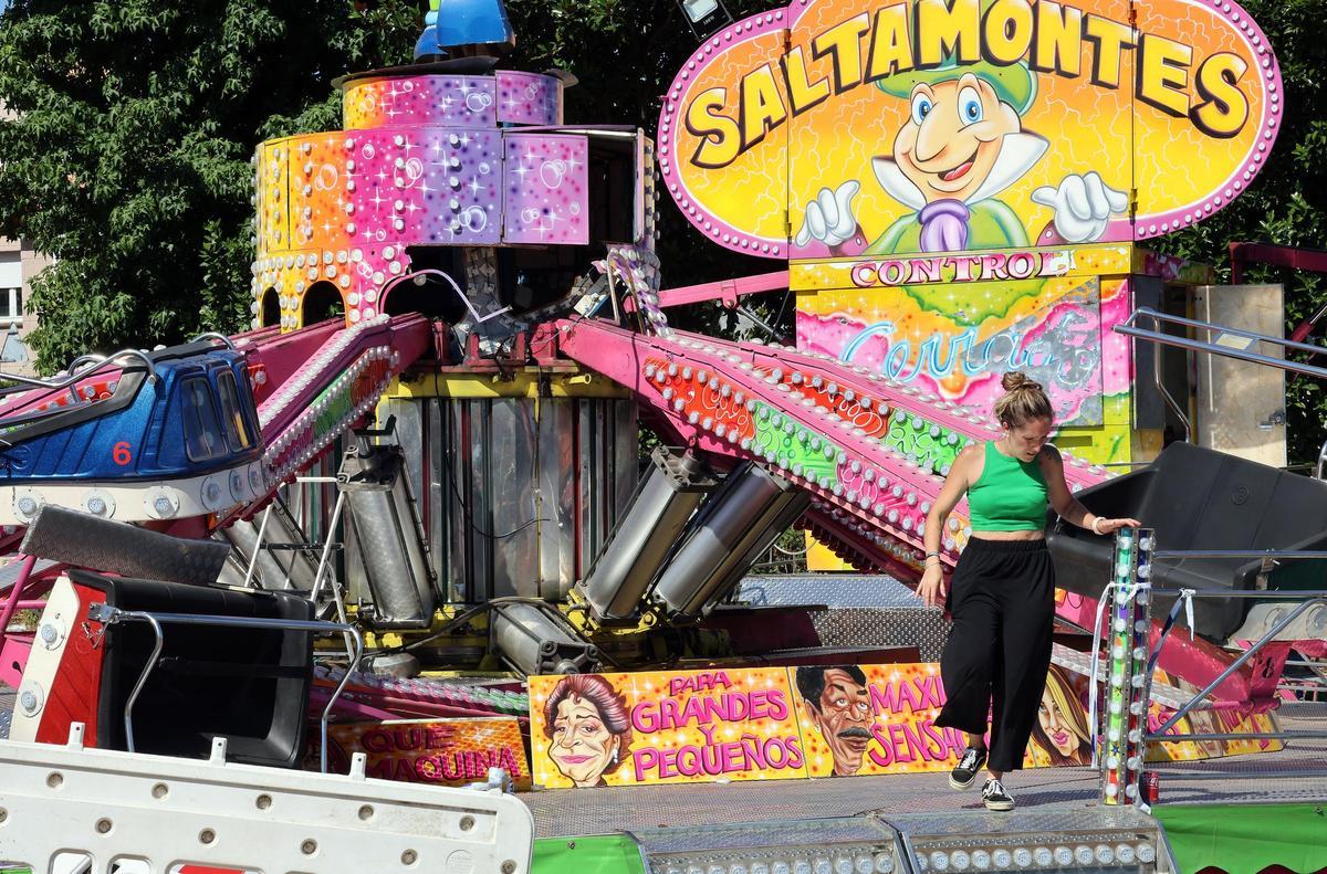 El "saltamontes" en el que ocurrió el accidente mortal durante las fiestas de Matamá del pasado agosto.