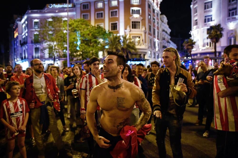 La celebración de la afición del Atlético