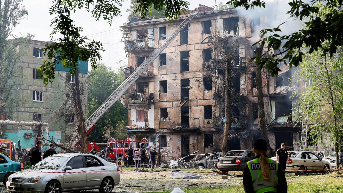 Masivo bombardeo ruso en la ciudad ucraniana de Krivói Rog