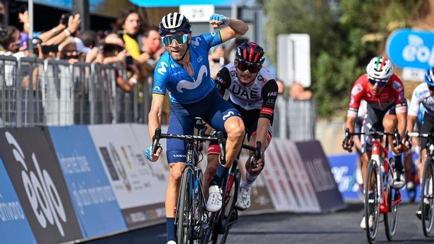 Alejandro Valverde y José Joaquín Rojas, en el Giro de Italia