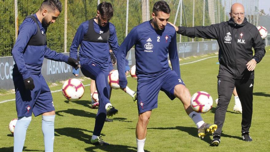 El Celta busca salir del descenso en el Bernabéu. // A.V.