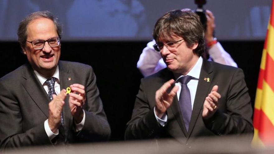 Puigdemont y Torra piden a Tajani que rectifique su &quot;censura&quot; a su conferencia