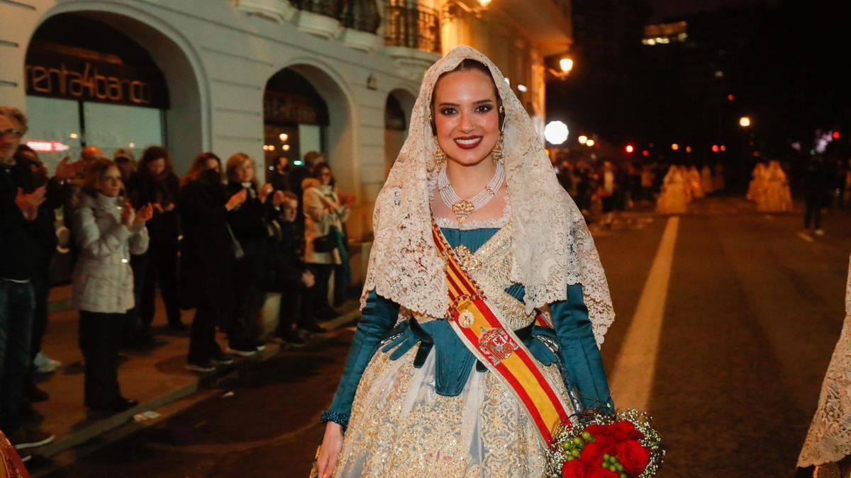 Marina Civera, en la Ofrenda del pasado mes de marzo.