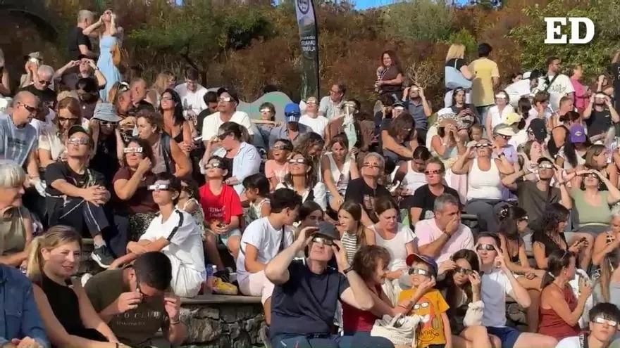 Ambiente en La Matanza, antes del comienzo del eclipse solar