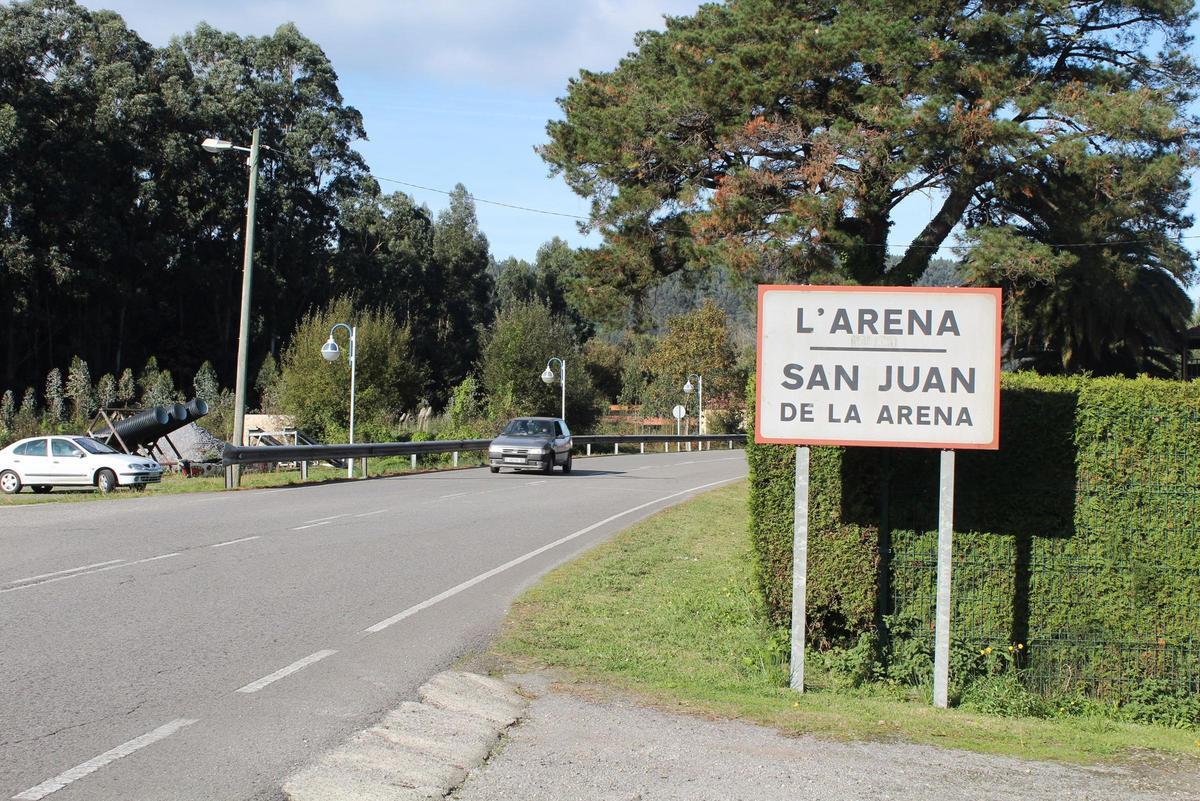 Cartel de acceso a La Arena