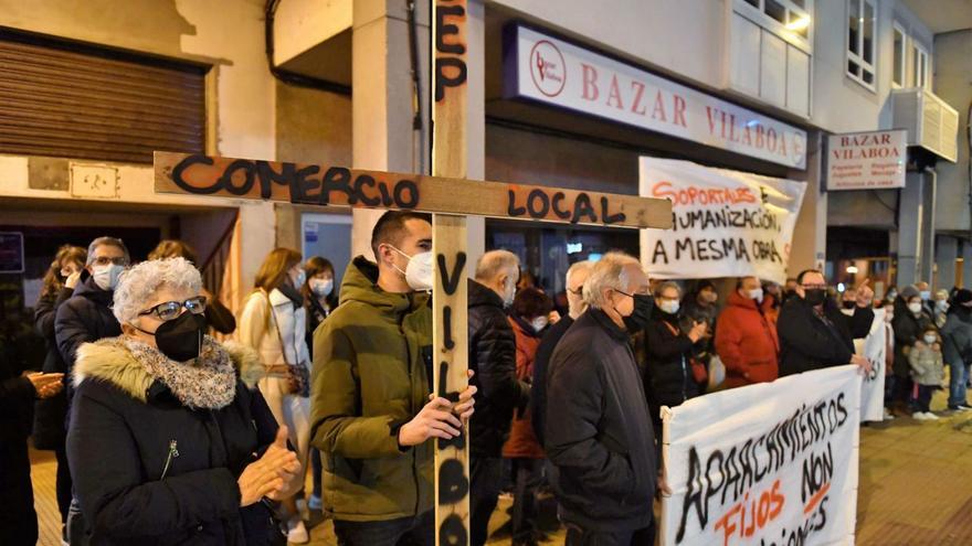 Culleredo siente “tranquilidad” por la obra de Vilaboa que movilizó a los comerciantes