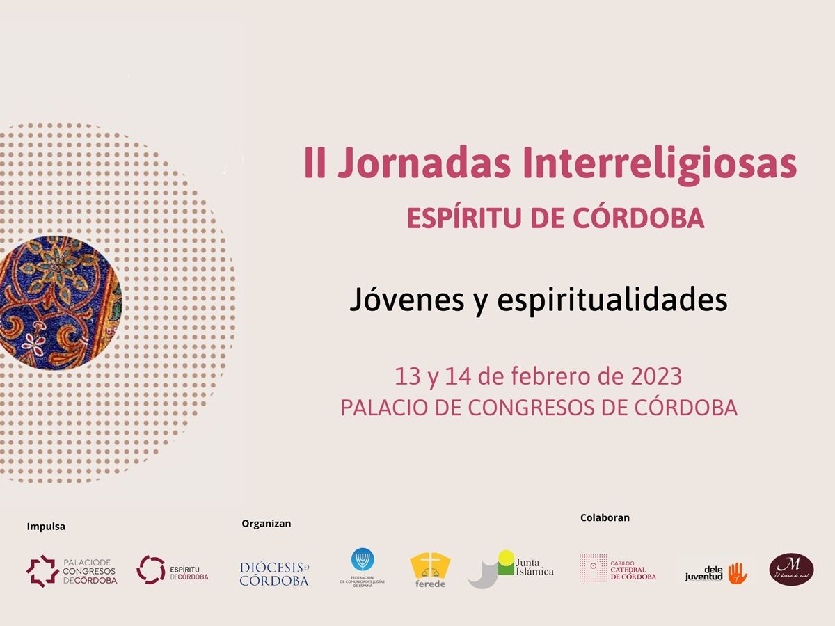 Cartel de las II Jornadas Interreligiosas de Córdoba.