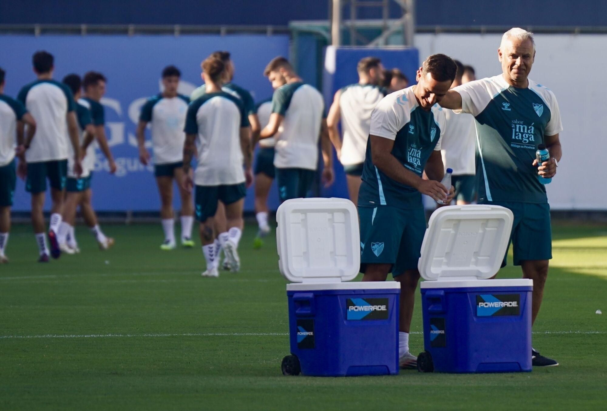Primer entrenamiento del Málaga CF para la pretemporada