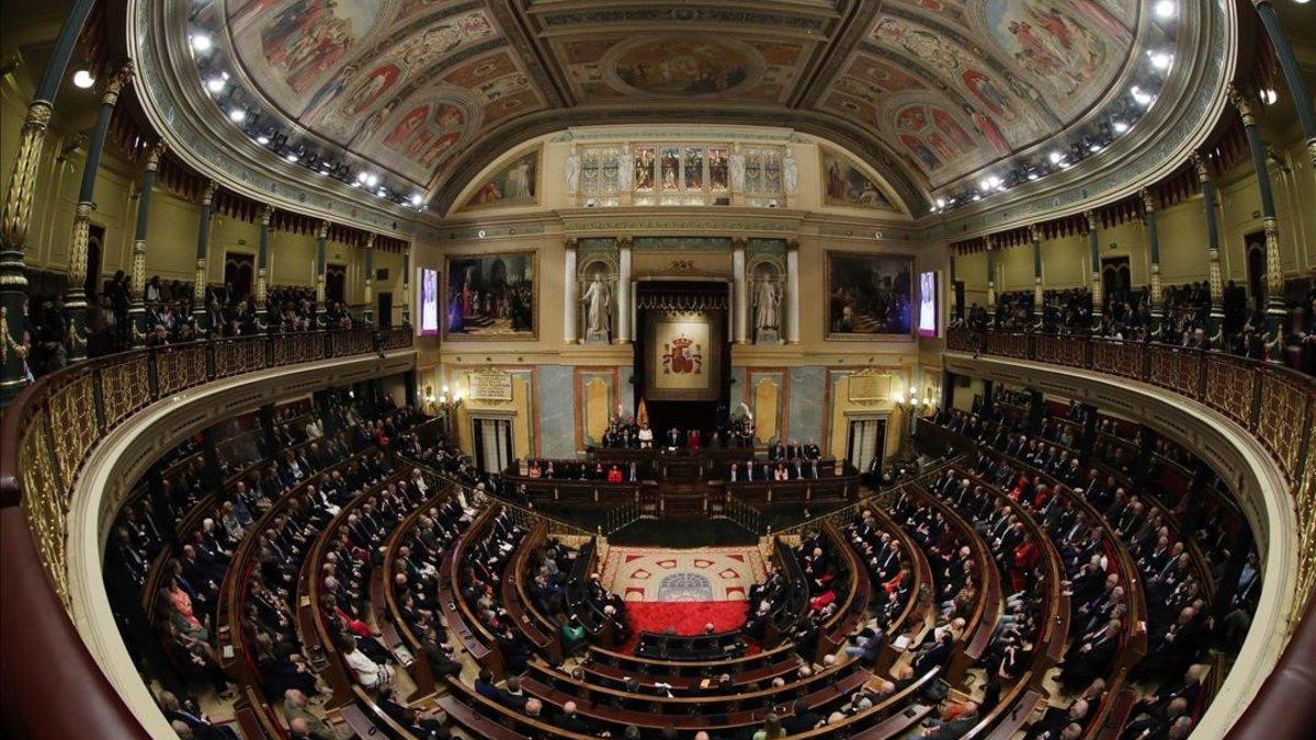 Vista general del hemiciclo del Congreso