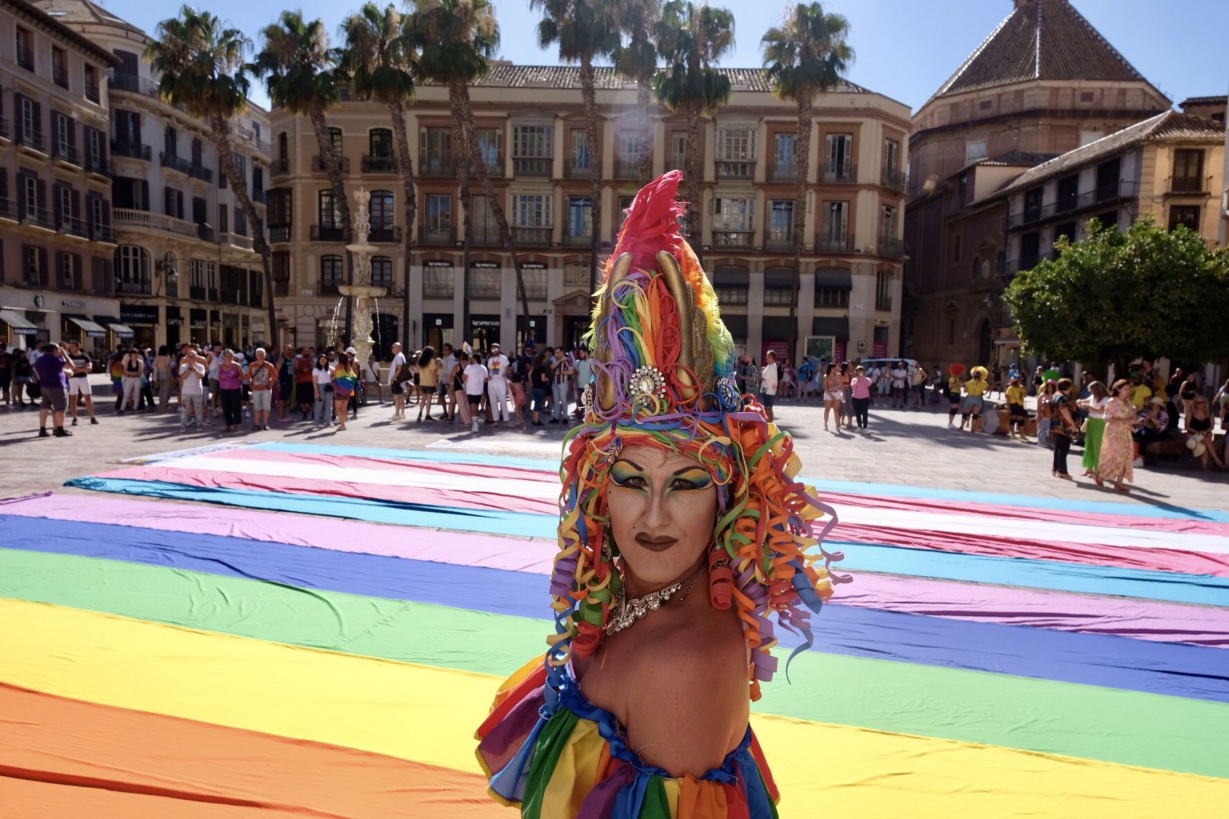 Marcha por el centro de Málaga por el Día Internacional del Orgullo LGTBI+